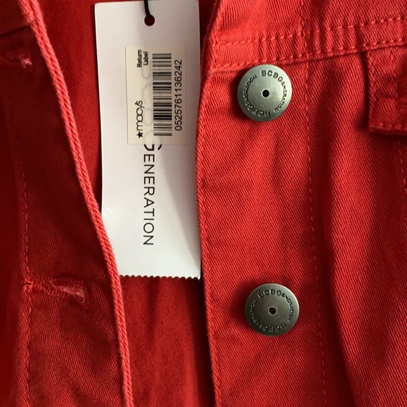 BCBGeneration stretch denim jacket. XXS. American Red. - Picture 4 of 12